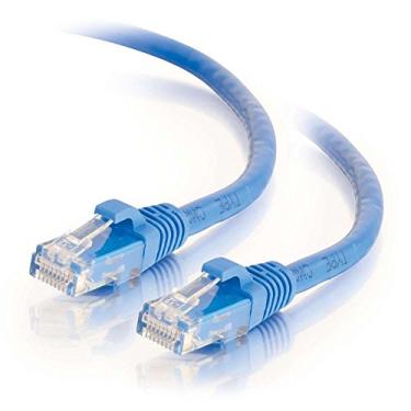 Imagem de C2G 03979 Cabo Cat6 - Cabo de rede Ethernet não blindado Snagless, azul (20 pés, 6,09 metros)