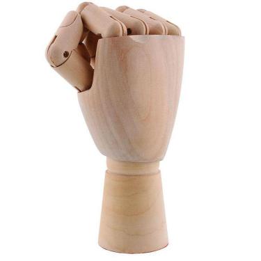 Imagem de Mão Manequim Articulada De Madeira 30 Cm Direita