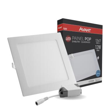 Imagem de Painel de Led Avant Quadrado Embutir 12W Bivolt 6500K Branco Frio