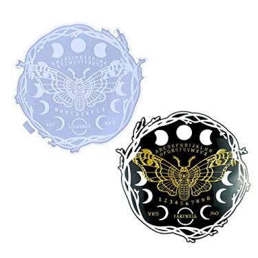 Imagem de Molde de pingente de traça - Molde de placa de pêndulo de traça | Moldes de silicone de insetos grandes para resina, decoração de casa faça você mesmo, elementos de sol e lua de adivinhação A/r