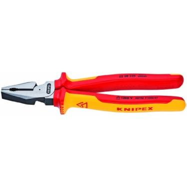 Imagem de KNIPEX - 02 08 225 SBA Tools Alicate de combinação de alta alavancagem de 22,86 cm, isolado (0208225SBA)