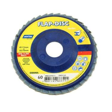 Imagem de Disco Flap-Disc R 822 Suporte Plástico 115mm Gr 60 - Norton
