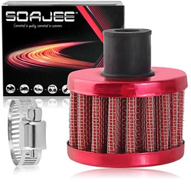 Imagem de SOAJEE Filtro de ar vermelho universal de 12 mm para 196cc 212cc GX160 GX200 168F 5.5HP 6.5HP motor CT200U CT200U-EX Mini Bike Go kart MB200 BAJA Warrior