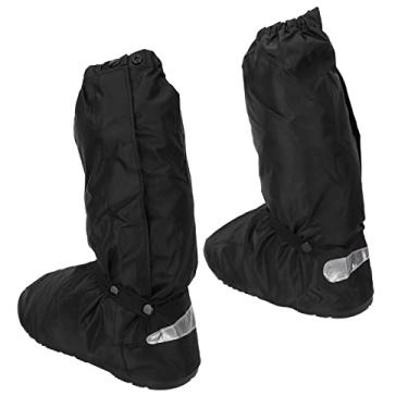 Imagem de Capa de sapato de chuva, multifuncional, resistente ao desgaste, antiderrapante, resistente a chuva, galochas elásticas, para ciclismo, pesca para esqui (M)