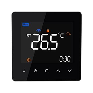 Imagem de Wemay Wi-Fi Smart Thermostat 5A Controlador de temperatura digital para aquecimento de piso de água APP Controle remoto Controle de voz Termostatos programáveis semanais com tela de toque LCD para home
