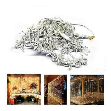 Imagem de Cortina Led 3X2M 300 Leds Bco Quente Fixo Festa 110V 3Fw1
