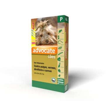 Imagem de Elanco Combo Advocate Multiproteção contra pulgas, vermes, sarnas em Cães de até 4kg (0, 4ml)