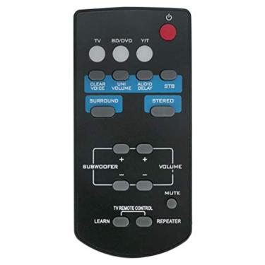 Imagem de FSR60 WY57800 Controle remoto de substituição para Yamaha Soundbar Front Surround System ATS-1010 ATS1010 YAS-201 YAS-101 YAS-101BL YAS101 YAS101BL YFSR60 ATS-201 YAS-201BL YAS-CU201 WY57800 FSR62 ZC94940 TSX-112