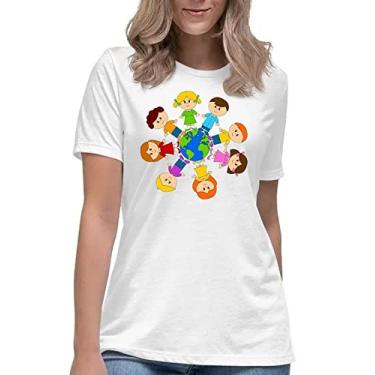 Imagem de Camiseta educação infantil inclusão social professor camisa Cor:Branco;Tamanho:M
