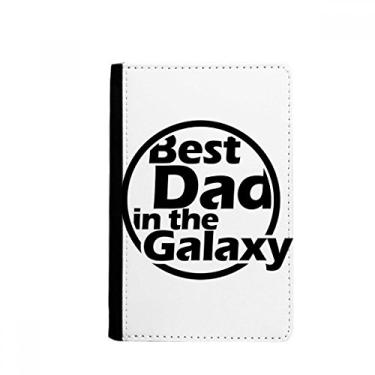 Imagem de Best Dad In The Galaxy Quote Father's Day Passport Holder Notecase Burse Carteira Capa Cartão Bolsa, Multicolor