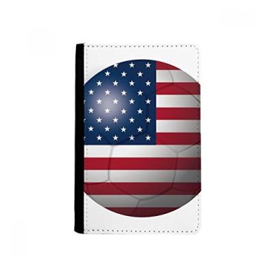 Imagem de Porta-passaporte de futebol com bandeira nacional dos EUA Notecase Burse carteira capa porta-cartão, Multicolor