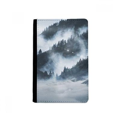 Imagem de Porta-passaporte com estampa de névoa florestal cenário da natureza ciência Notecase Burse carteira porta-cartão, Multicolor