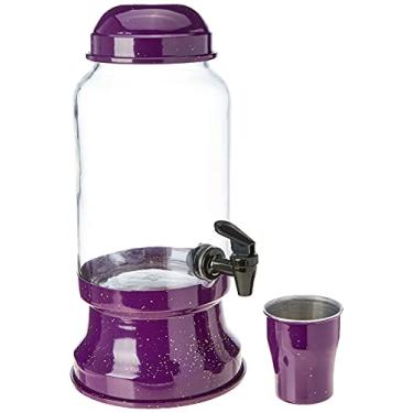 Imagem de Barrica Suqueira de Vidro 3,2 Lt para Bebidas em Geral - Roxo Pigmentado