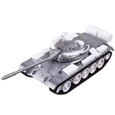 Imagem de TECKEEN 1Pcs 1/43 Scale Russian Soviet T55 Medium Tank Metal Fighter Military Model Diecast Model for Collection