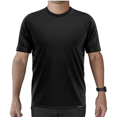 Imagem de Camiseta Manga Curta Adstore Preto Masculina Térmica UV Segunda Pele Compressão (GG)