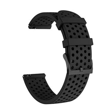Imagem de KAPPDE Pulseira de silicone para relógio de 20 mm para SUunto 3 Fitness pulseira para Polar Ignite/2/Unite Smartwatch Belt Writband (Cor: Preto, Tamanho: para Polar Ignite 2)