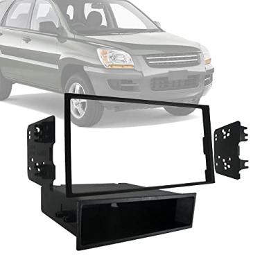 Imagem de Moldura Painel 1/2 Din Rádio Multimídia Kia Sportage 1995 até 2010
