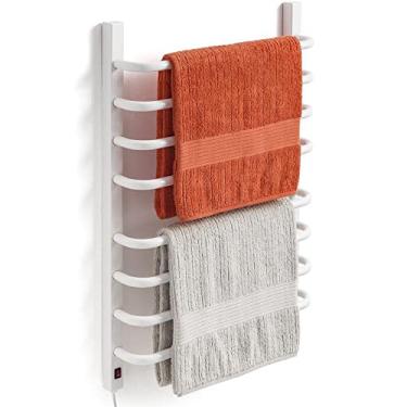 Imagem de Aquecedor de Toalhas Térmico Grande Branco 110v Fio Lado Esquerdo