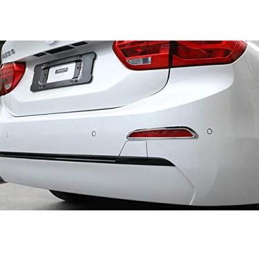 Imagem de JIERS Para BMW Série 1 2017, lâmpadas traseiras traseiras de carro ABS cromadas acabamento moldura acessórios exteriores estilo carro