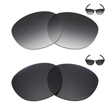 Imagem de Mryok+ 2 pares de lentes polarizadas de substituição para óculos de sol Oakley Latch – Cinza dégradé tingido/Stealth preto