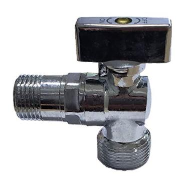 Imagem de VÁLVULA ESFERA ÂNGULAR 90º 1/2 MACHO X 3/4 MACHO
