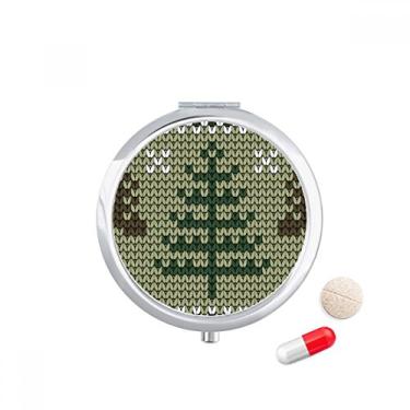 Imagem de Caixa de comprimidos com estampa de alce marrom árvore de Natal, caixa de armazenamento de medicamentos dispensador de recipiente