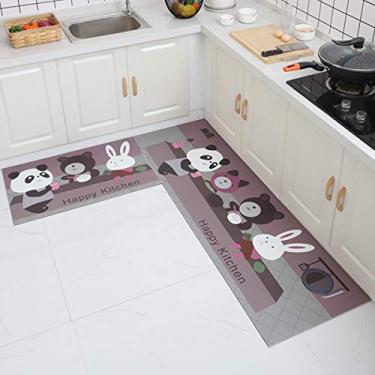 Imagem de Jun Jiale Tapete de cozinha de qualidade premium, base de borracha antiderrapante durável, tapete lavável (50,8 x 119,4 cm) linda festa para animais de estimação