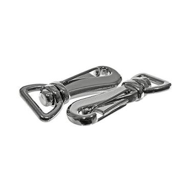 Imagem de Paracord Planet Ganchos de encaixe de barbatana de tubarão – Gancho giratório de 360 graus com quilha estendida, 5/8in Nickel, 5 Pack