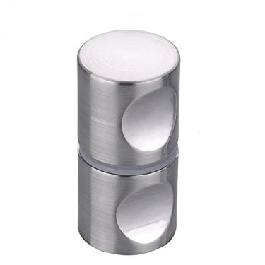 Imagem de Maçaneta da porta de vidro do puxador do puxador da porta do banheiro Cabine do chuveiro Alças com diâmetro de 1,2 polegadas de alumínio escovado/prata com parafuso, C, escovado