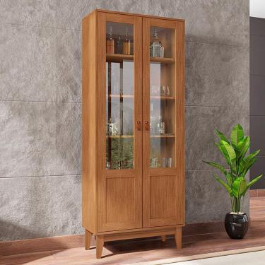 Imagem de Cristaleira Lyra Sala de Estar com Pés de Madeira Maciça