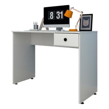 Imagem de Mesa Para Computador Notebook Escrivaninha 101cm Dubai Branco - Mpozen