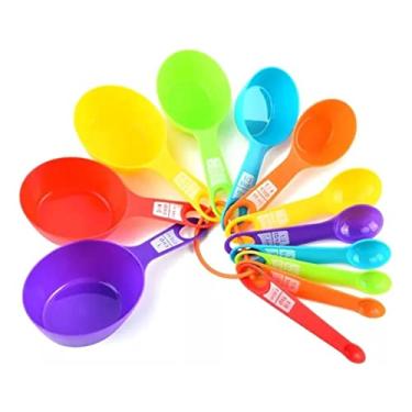 Imagem de Conjunto De Copo Medidor De 12 Colheres De Sopa,Colheres Medidoras Empilháveis, Conjunto De Colheres De Sopa Precisas, Colher De Medida Graduada De Plástico PP Para Cozinha De Confeitaria