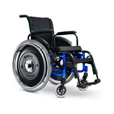 Imagem de Cadeira De Rodas Avd Alumínio 40 Cm Azul Marinho - Ortobras