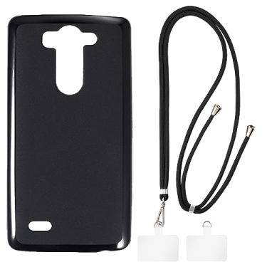 Imagem de Shantime Capa LG G3S + cordões universais para celular, pescoço/alça macia de silicone TPU capa protetora para LG G3 Beat (5 polegadas)