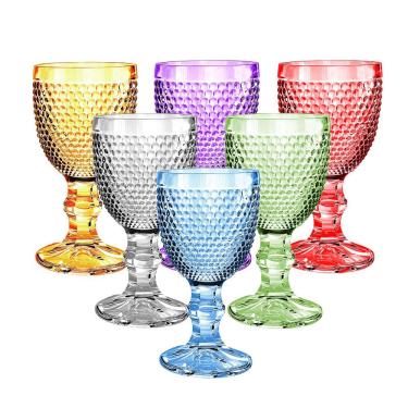Imagem de Jogo de 6 tacas Bardot em vidro 60ml A10,5 colorida