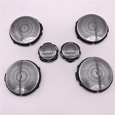 Imagem de Capa de tweeter de carro buzina de ar super alto para W213 W205 GLC X253 AMG E C Class série substituição porta de médio alcance buzina kit de buzinas de trem (cor: 6 peças capas, tamanho: 12V)