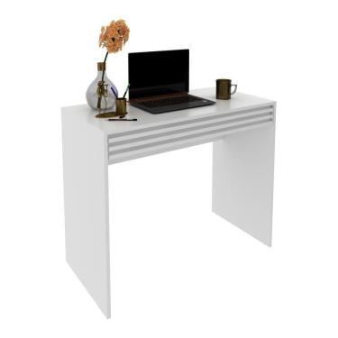 Imagem de Escrivaninha-mesa Escritório 90cm Com 1 Gaveta Multimóveis Cr25261 Branco Branco