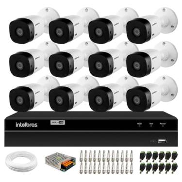 Imagem de Kit 12 Câmeras Intelbras VHL 1120 Bullet HDCVI Lite, HD 720p Lente 3.6mm, Visão Noturna 20m, IP66 + DVR Intelbras MHDX 1216 Full HD 16 Canais Multi HD