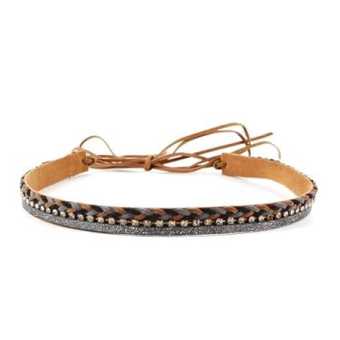 Imagem de GRNUS Pulseiras de chapéu para mulheres, chapéu Fedora, masculino, cowboy, cowgirl, feito à mão, acessórios de cinto, cinto de corda, Trança + diamante, 1 Count (Pack of 1)