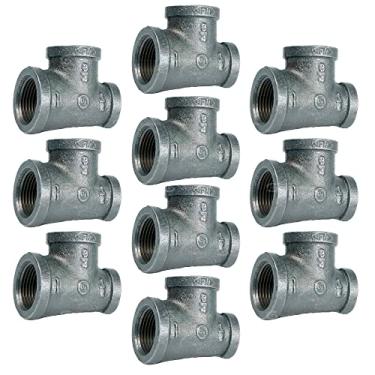 Imagem de Everflow GMRT1004 1" x 1/2" x 3/4" Tee redutor galvanizado maleável