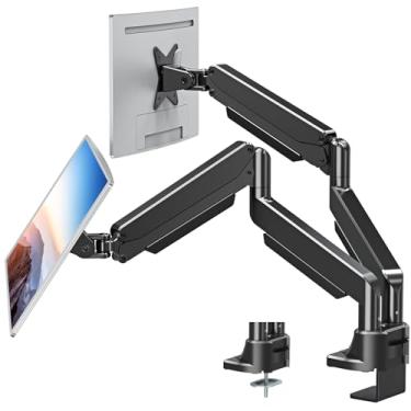 Imagem de MOUNT PRO Dual Monitor Stand Fits Max 42 Inch Computer Screen, Heavy Duty Premium Monitor Mount for 2 Monitors, Each Arm Holds up to 33lbs, Ultrawide 2 Monitor Desk Mount, VESA Mount 75x75mm/100x100mm