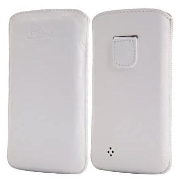 Imagem de LUVVITT Bolsa de couro genuíno para Samsung Galaxy S4 SIV - branca