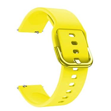 Imagem de Pulseira para Amazfit GTR 3/3 PRO / 2 / 2e / GTR 47mm / Pace/Stratos 1 2 3 / Mi Watch Color Silicone Modelo Sport (GTR 3/3 PRO, Amarelo)