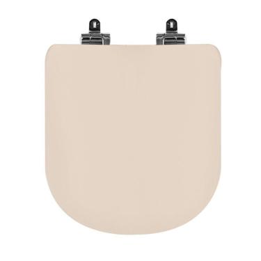 Imagem de Assento Sanitário Poliéster para Louça Life/vogue Plus celite/deca Slow Close Cromado Amendoa