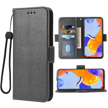 Imagem de Dswteny Compatível com Xiaomi Redmi Note 11S/11 4G capa carteira alça de pulso e suporte de couro flip para cartão de crédito suporte acessórios de celular capa para celular Redme Note11 S Note11S