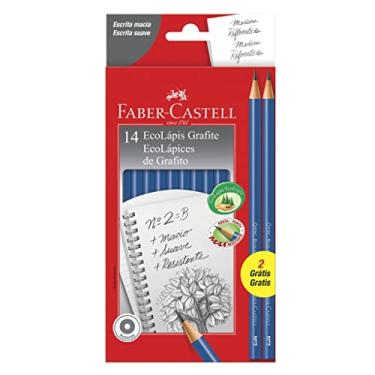 Imagem de Lápis de cor,Faber-Castell,PM/1210AZ12+2; Ecolápis Grafite Max nº 2HB, Azul, Redondo; 12+ 2 unidades