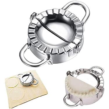 Imagem de Máquina de Bolinho de Massa, Prensa Empanada, Molde de Bolinho de Massa de Aço Inoxidável 304, Adesivos de Panela Moldes de Bolinho de Massa para Torta de Ravióli, Cortador de Pele de Bolinho Chinês e