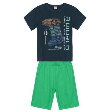 Imagem de Conjunto Infantil Menino Com Camiseta E Bermuda Brandili 