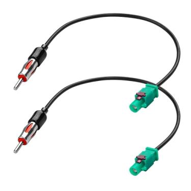 Imagem de MEIRIYFA Adaptador de antena de rádio de veículo universal Fakra Z macho para DIN ISO macho cabo conector de antena para áudio de carro HD unidade de cabeça de rádio receptor de mídia de CD - 30 cm (2