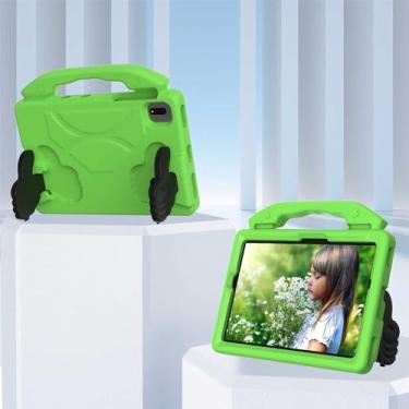 Imagem de Capa protetora infantil compatível com Samsung Galaxy Tab A9 Plus 28 cm 2023 (SM-X210/SM-X2158/SM-X216), capa resistente a impactos de EVA leve com suporte (verde)